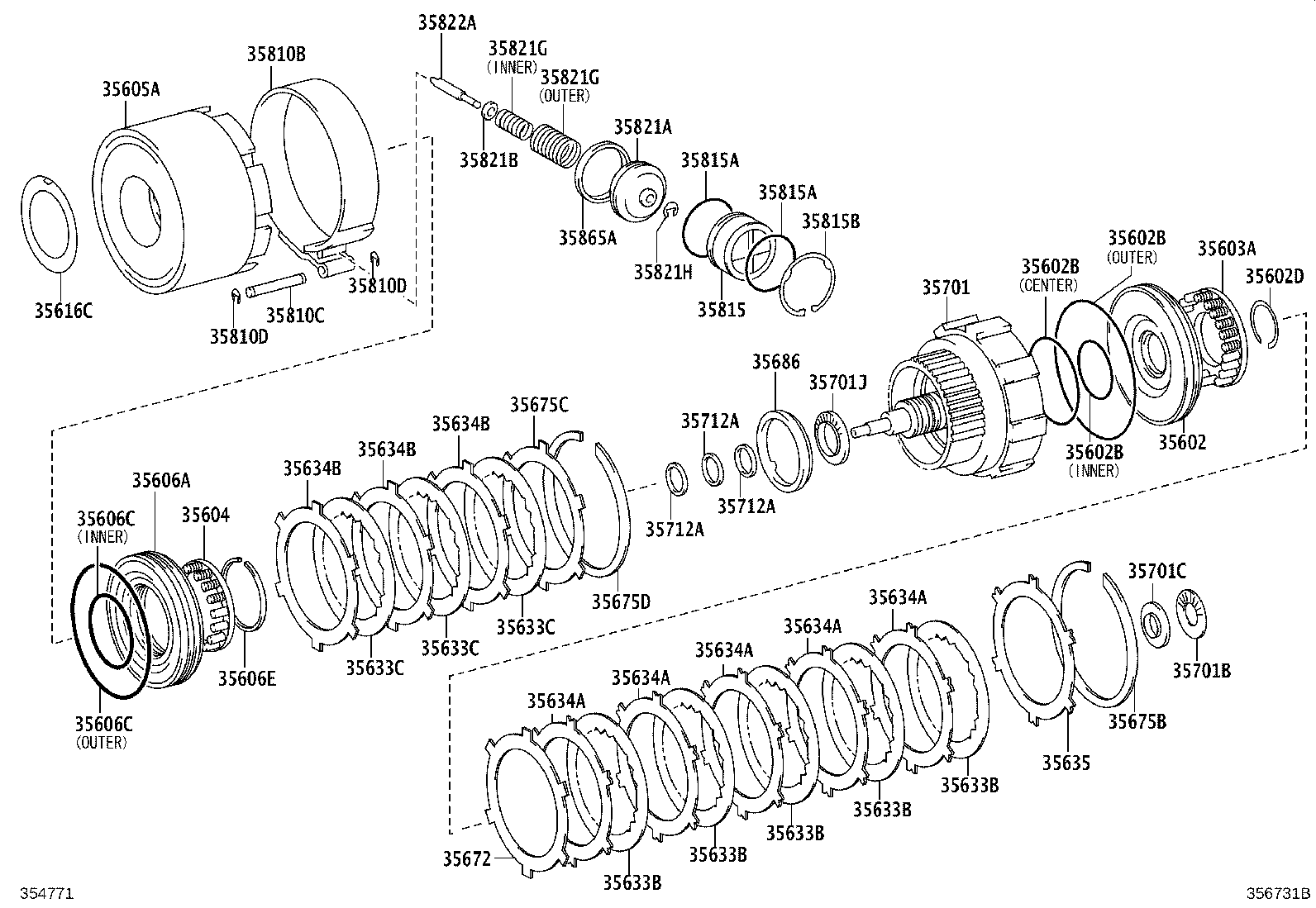 Toyota 35601-04030 DRUM SUB-ASSY, CLUTCH