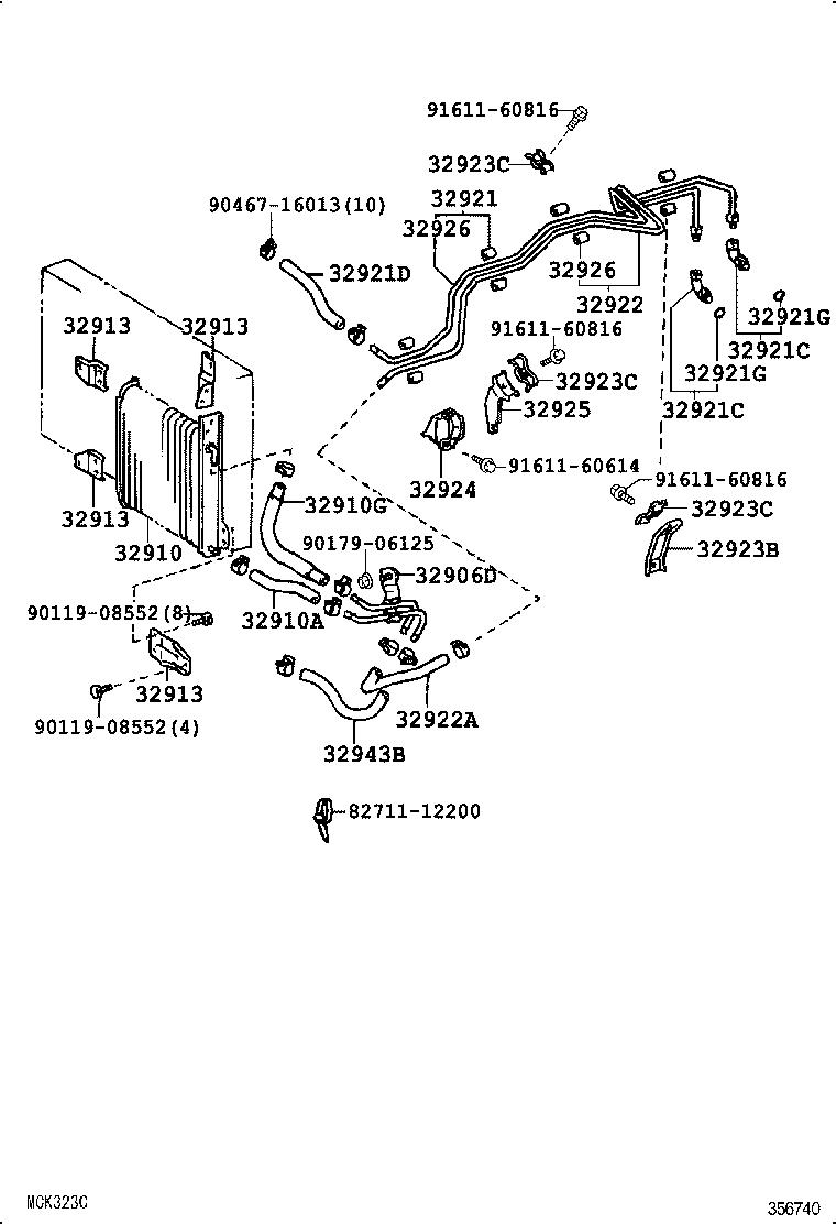 32909-60010 CLAMP, OIL COOLER TUBE, NO.2 product image