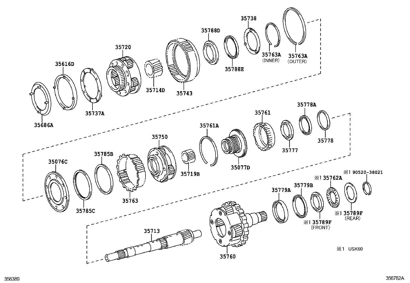 35750-34010 GEAR ASSY, CENTER PLANETARY product image