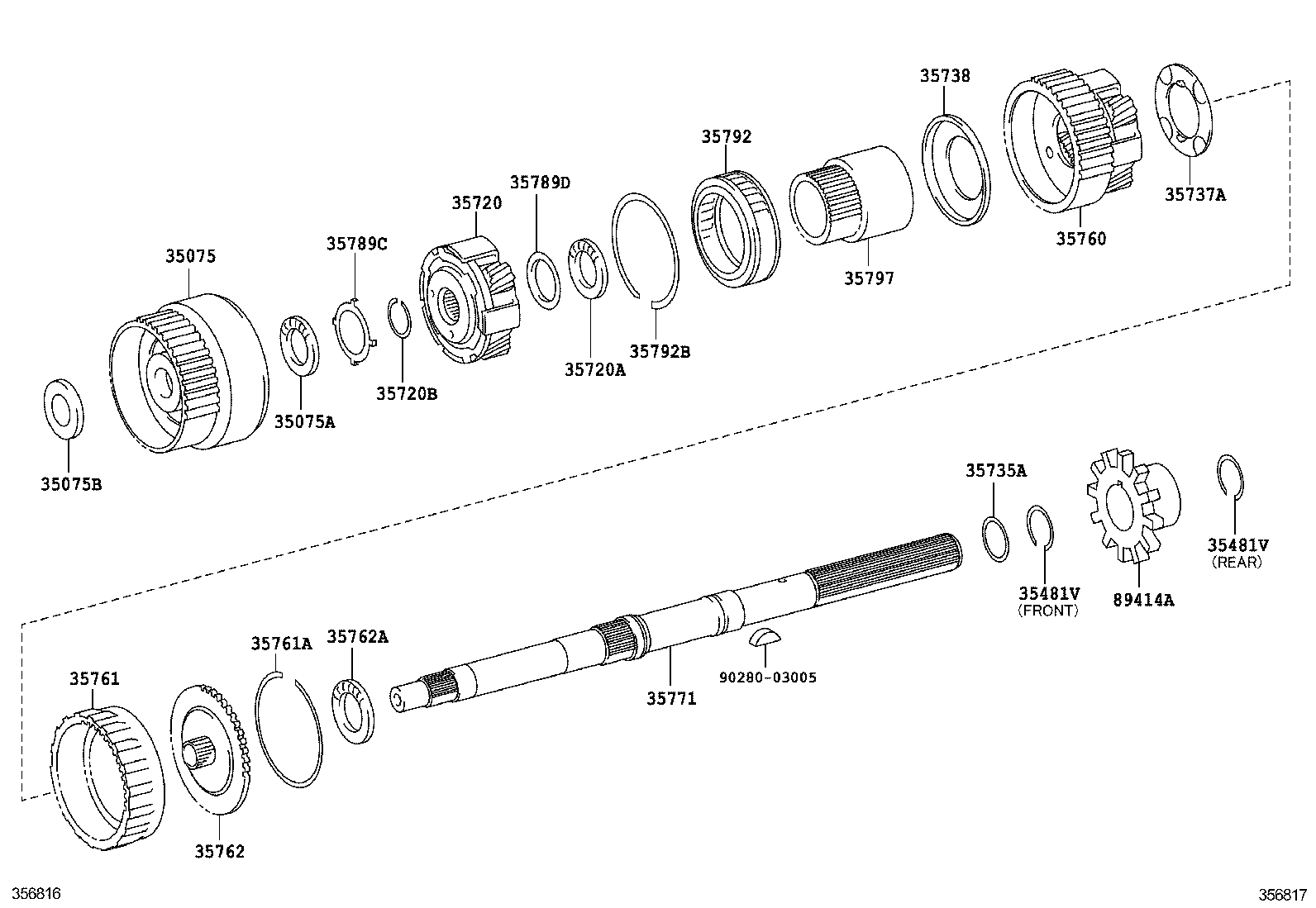 35771-30130 SHAFT, OUTPUT product image