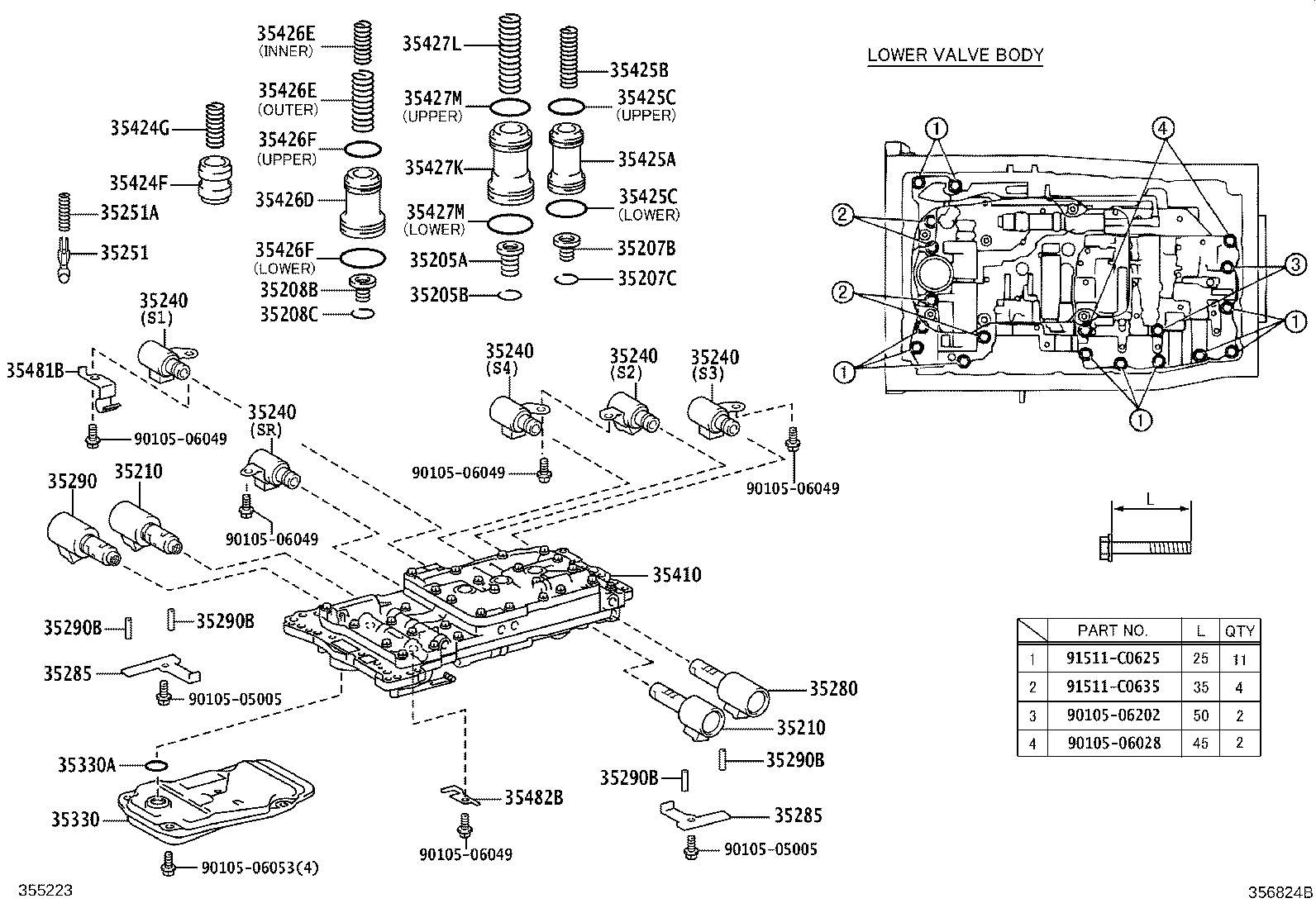 35208-30020 SPRING SUB-ASSY, C-3 ACCUMULATOR product image