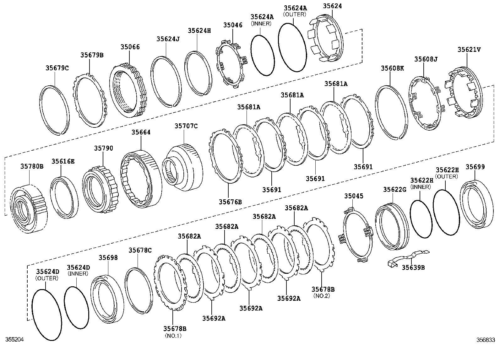 35622-22020 PISTON, BRAKE, NO.2 product image