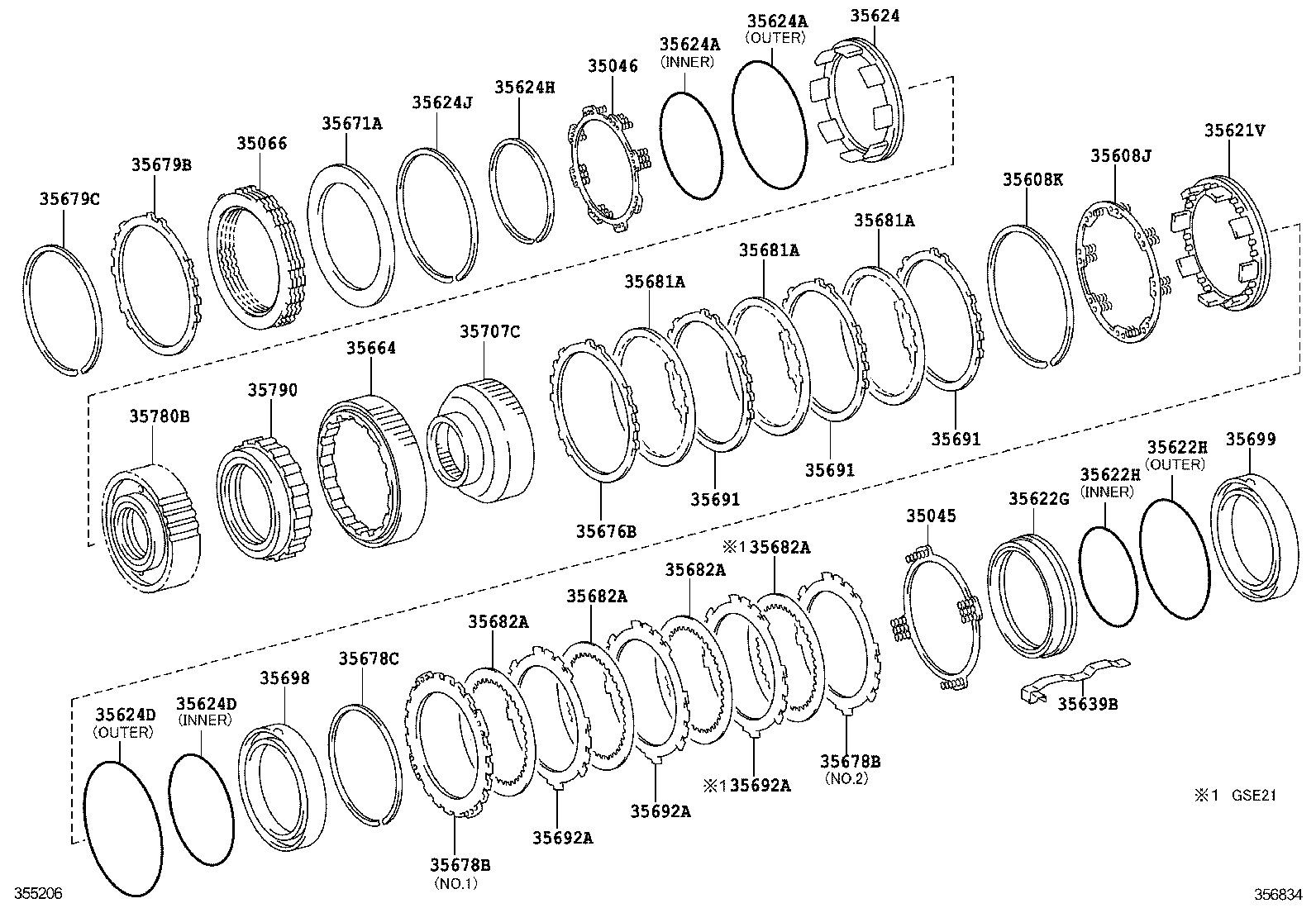 35678-53010 FLANGE, BRAKE, NO.2 product image