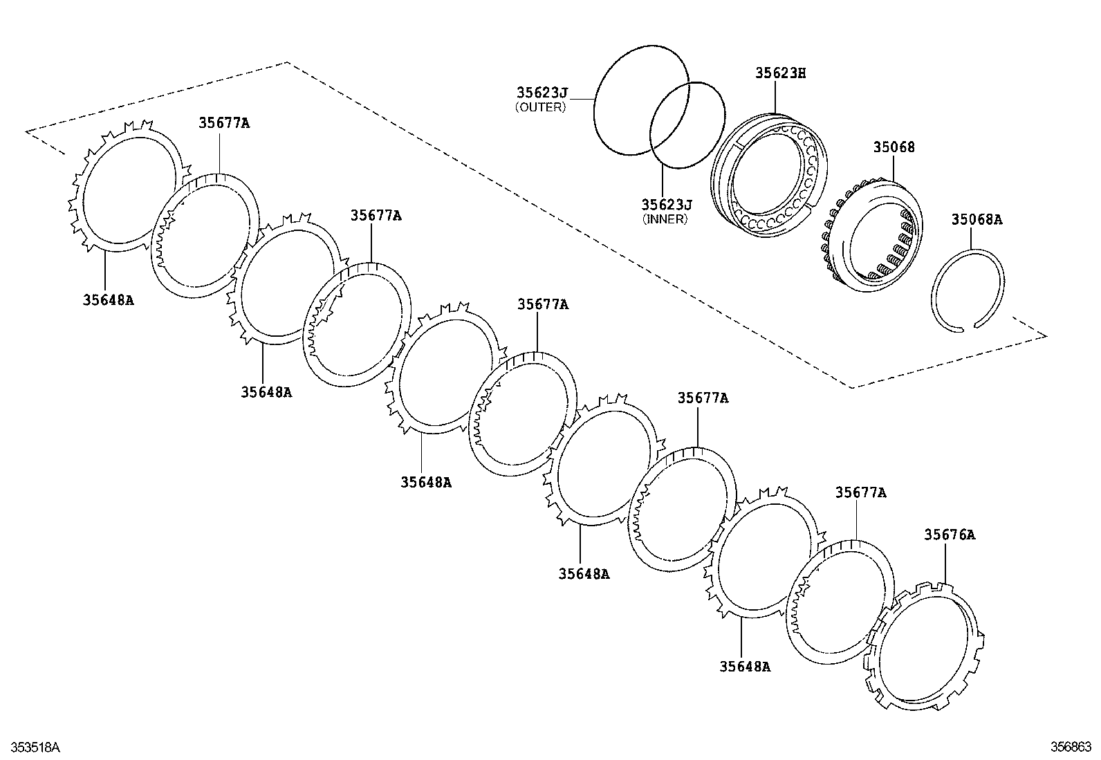 35623-28020 PISTON, 1ST & REVERSE BRAKE product image