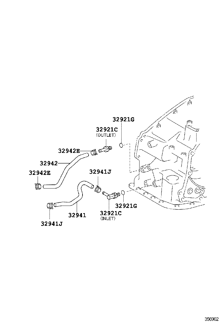 32943-33260 HOSE(FOR OIL COOLER INLET) product image
