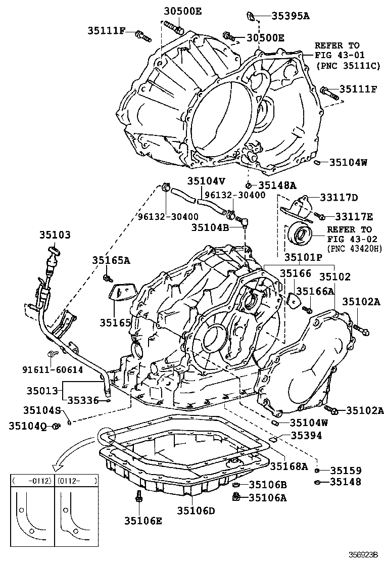 35013-12401 TUBE SUB-ASSY, TRANSMISSION OIL FILLER product image