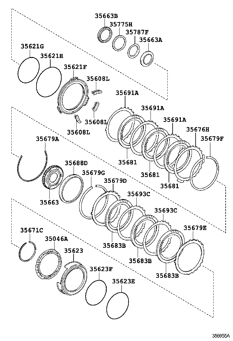 Toyota 35679-07010 FRANGE, BRAKE, NO.2