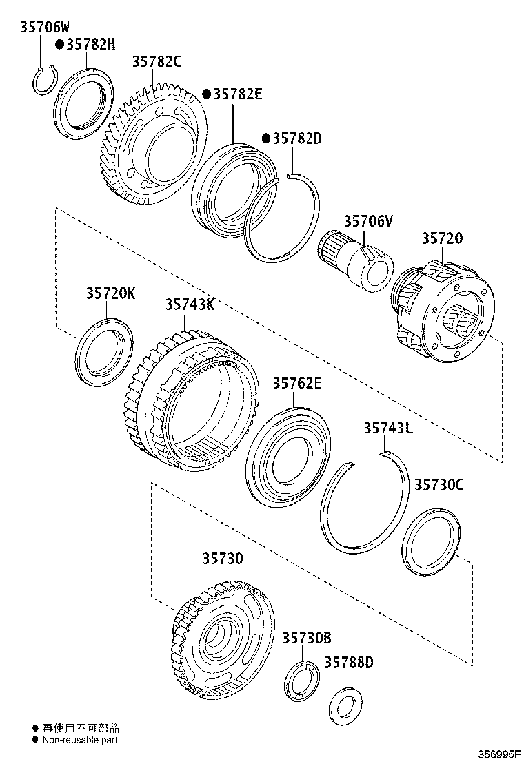 90374-62002 BEARING, THRUST NEEDLE ROLLER(FOR PLANETARY GEAR REAR) product image