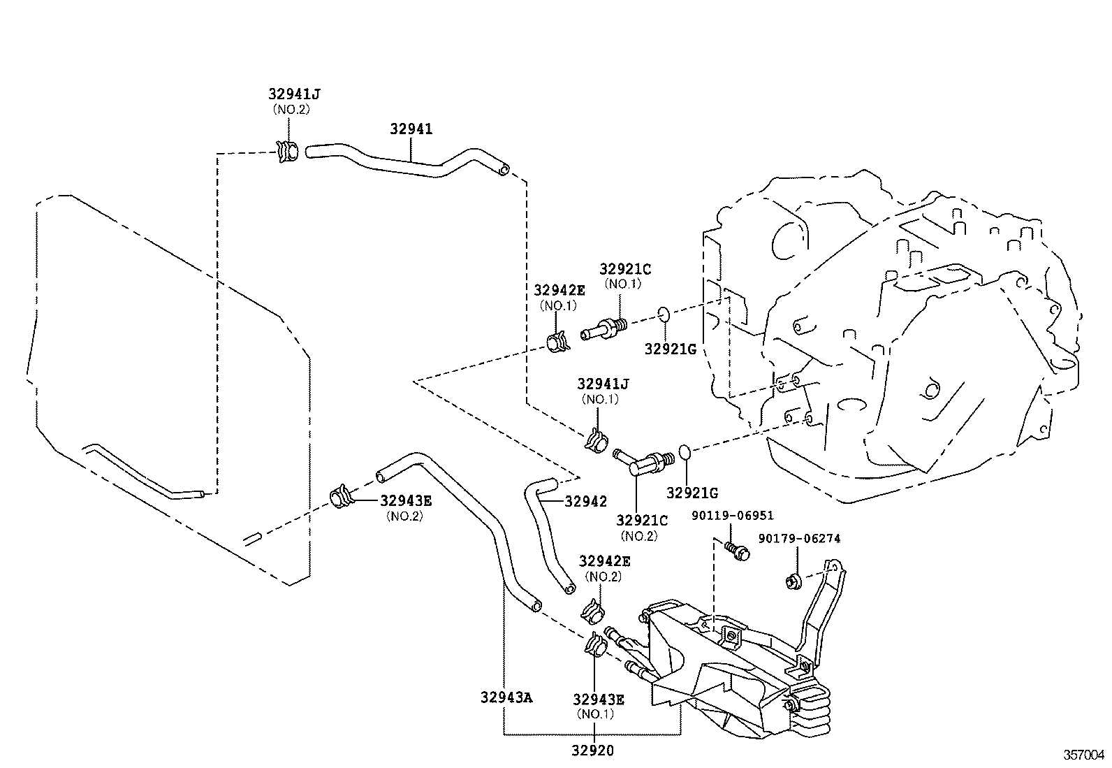 32920-48121 COOLER ASSY, OIL W/HOSE product image