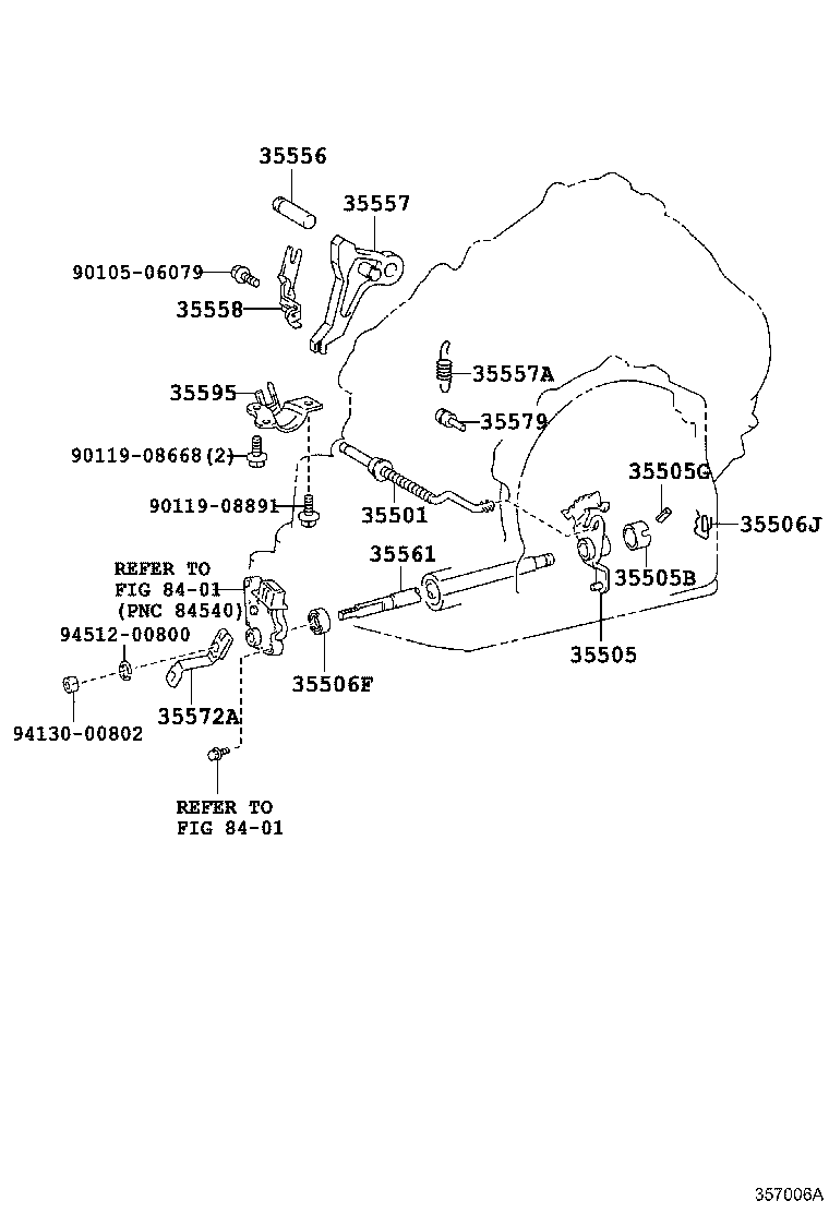 35505-33010 LEVER SUB-ASSY, MANUAL VALVE product image
