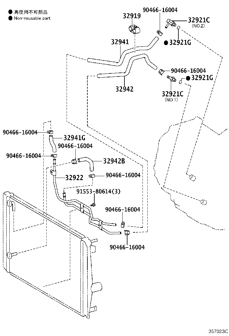 32942-28270 HOSE, OIL COOLER OUTLET, NO.3 product image