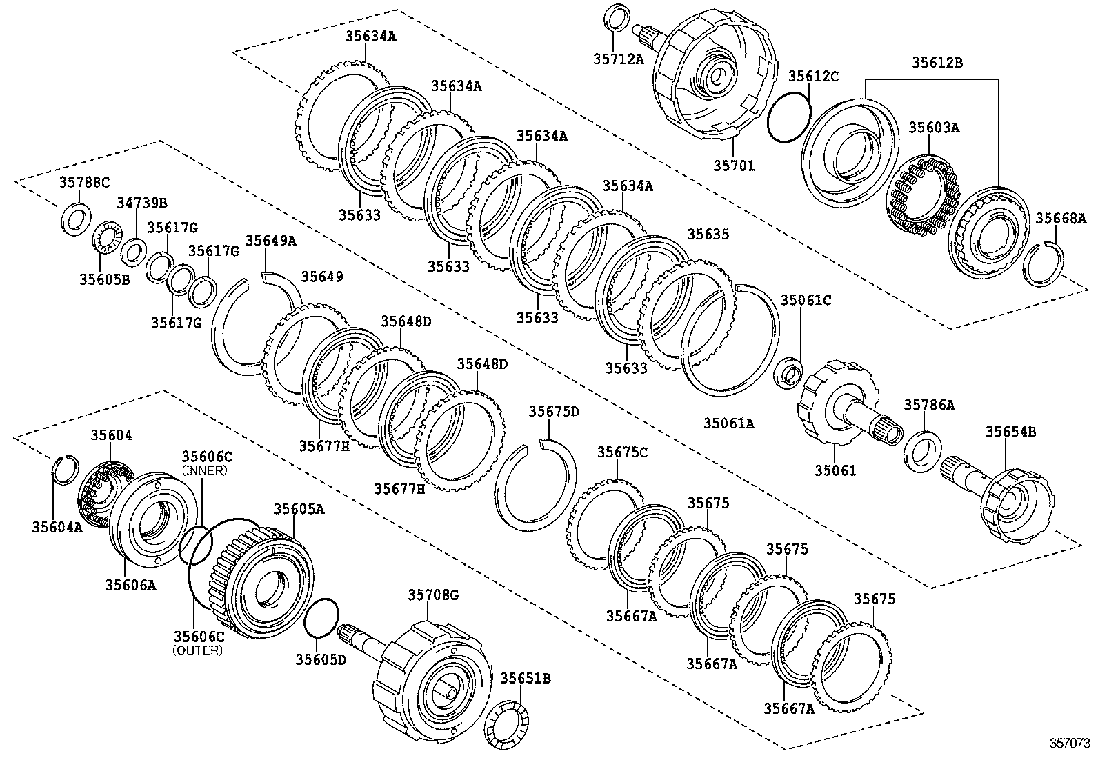 35654-52030 HUB, DIRECT CLUTCH product image