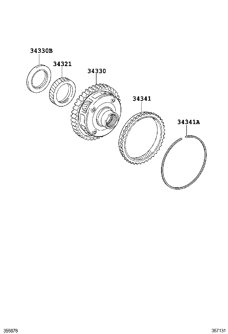 34253-28010 PISTON, UNDERDRIVE BRAKE product image