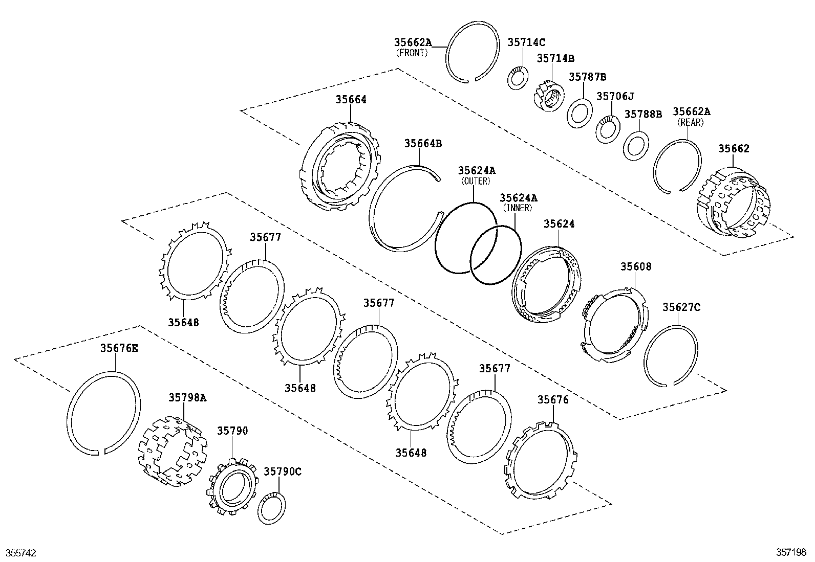 35624-33040 PISTON, 2ND BRAKE product image