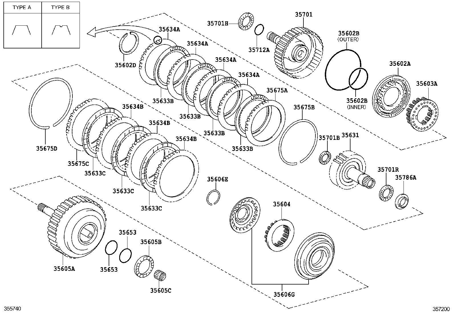34601-33040 DRUM SUB-ASSY, OVERDRIVE DIRECT CLUTCH product image