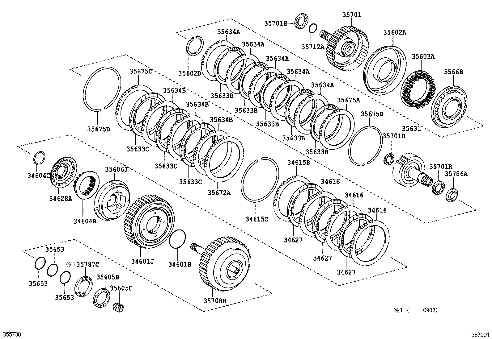 34601-33040 DRUM SUB-ASSY, OVERDRIVE DIRECT CLUTCH product image