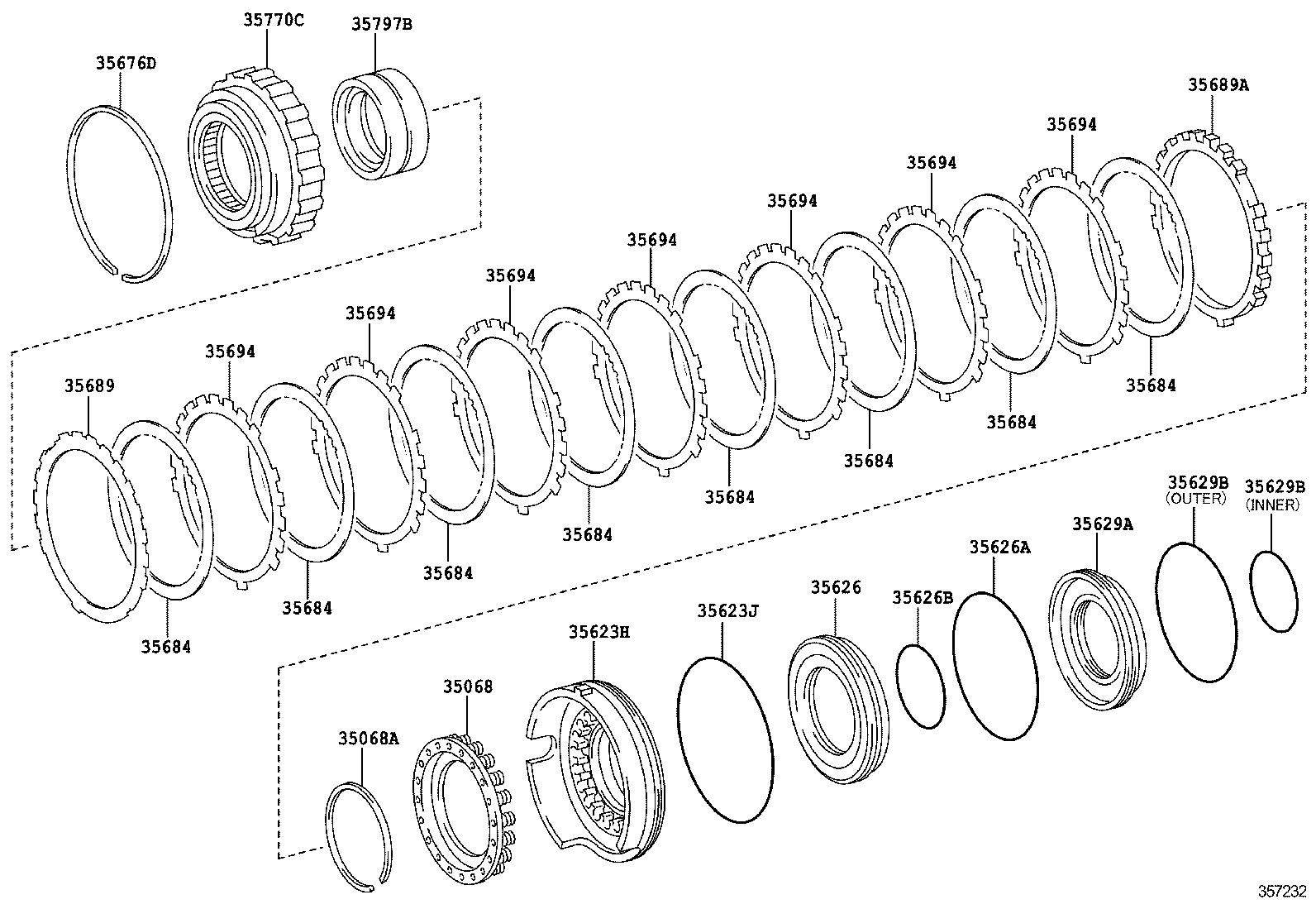 35689-0C180 FLANGE, BRAKE, NO.4 product image