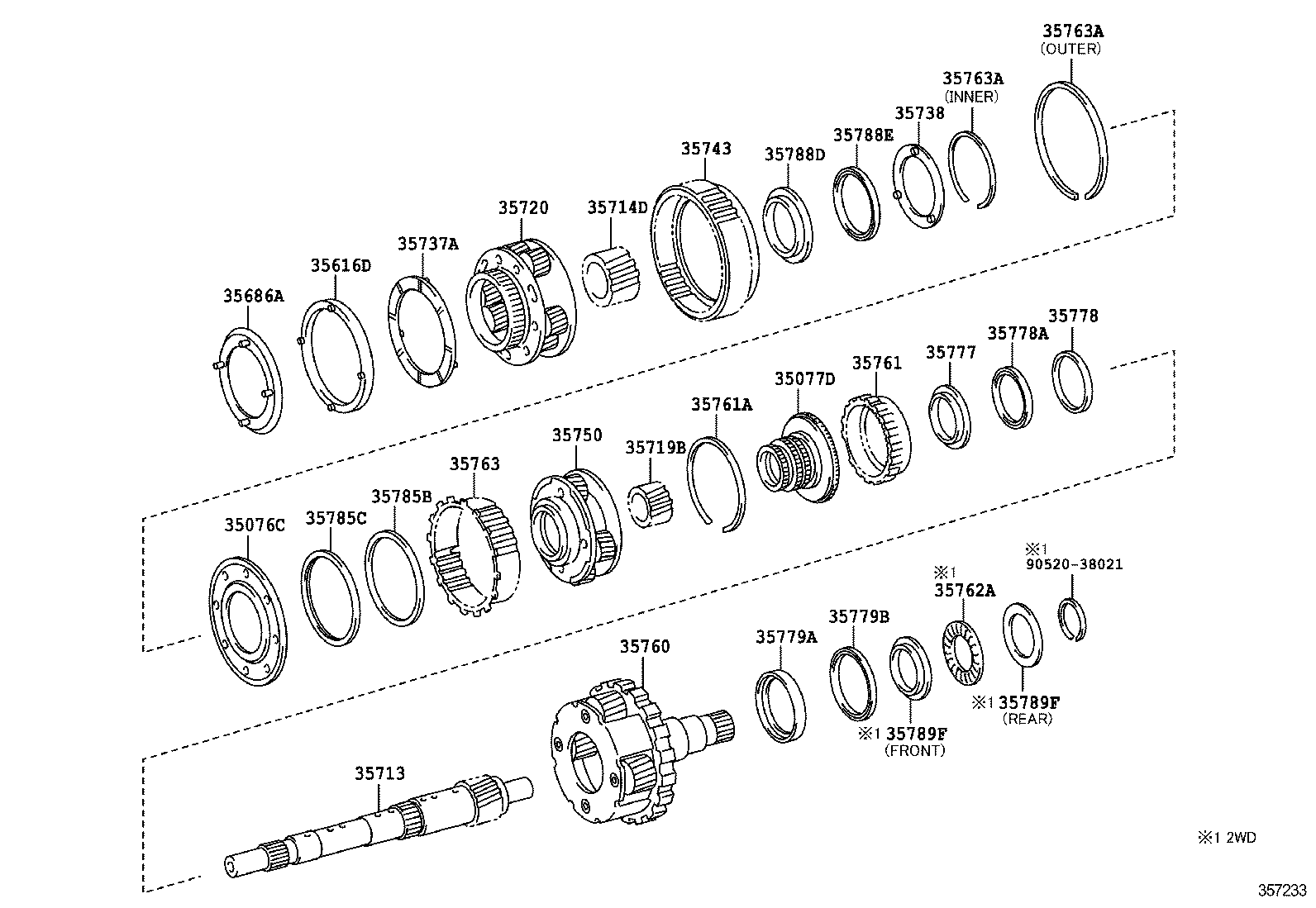35760-0C040 GEAR ASSY, REAR PLANETARY product image