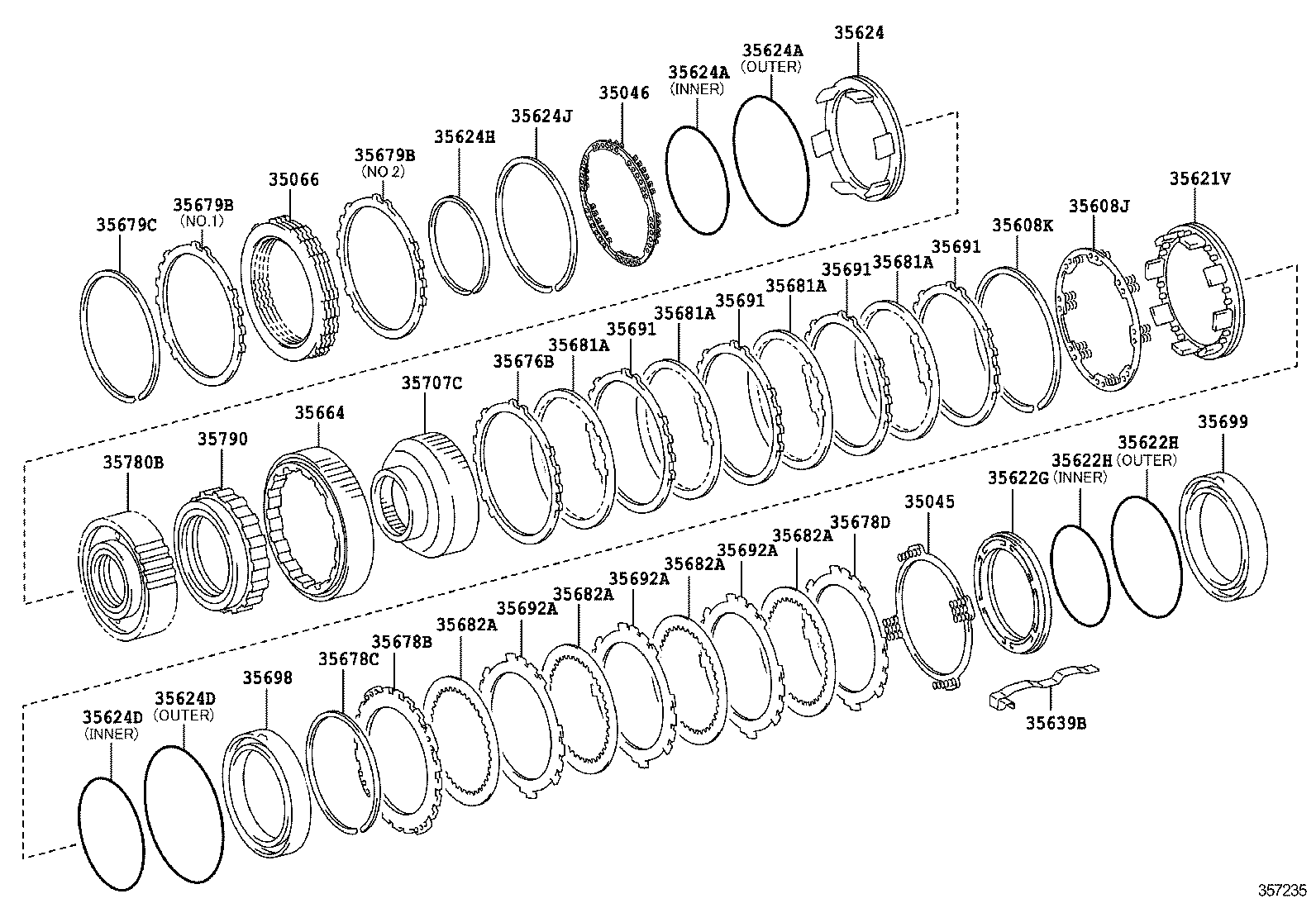 35678-0C150 FLANGE, BRAKE, NO.2 product image