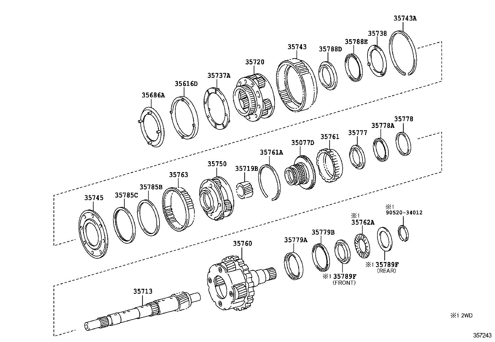 35760-0C040 GEAR ASSY, REAR PLANETARY product image