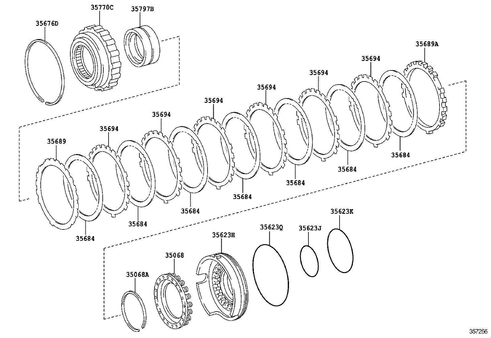 35689-0C180 FLANGE, BRAKE, NO.4 product image