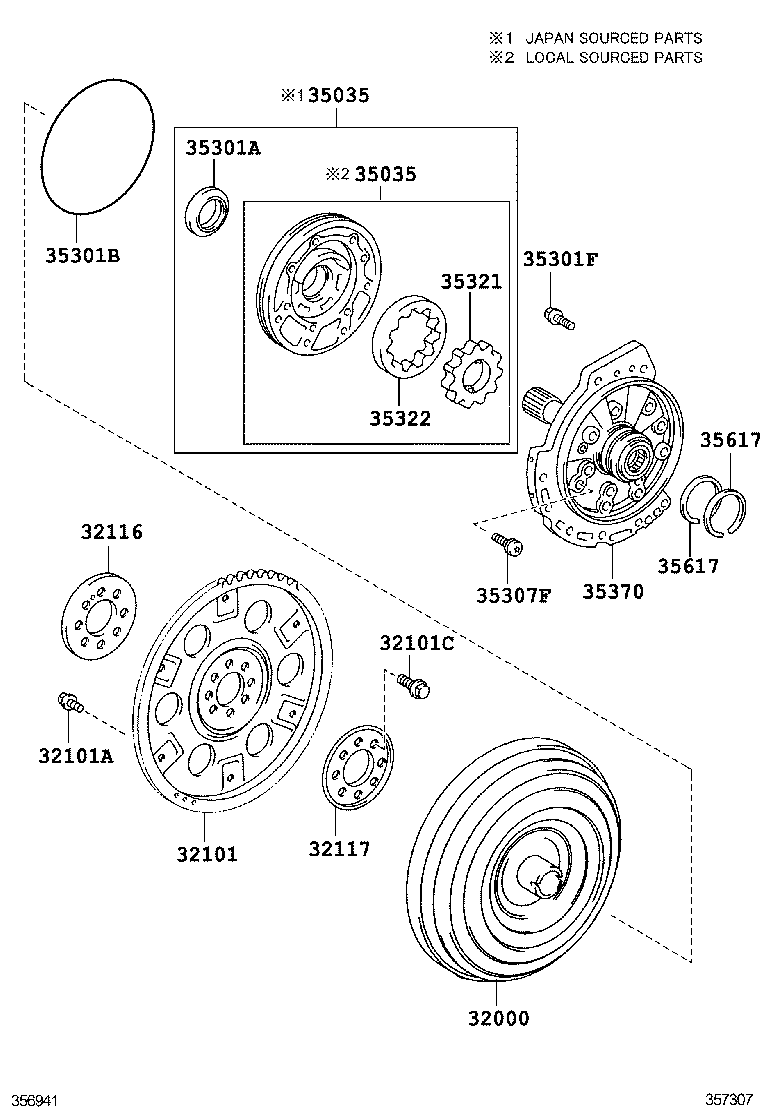 90105-A0059 BOLT, HEXAGON(FOR DRIVE PLATE SETTING) product image