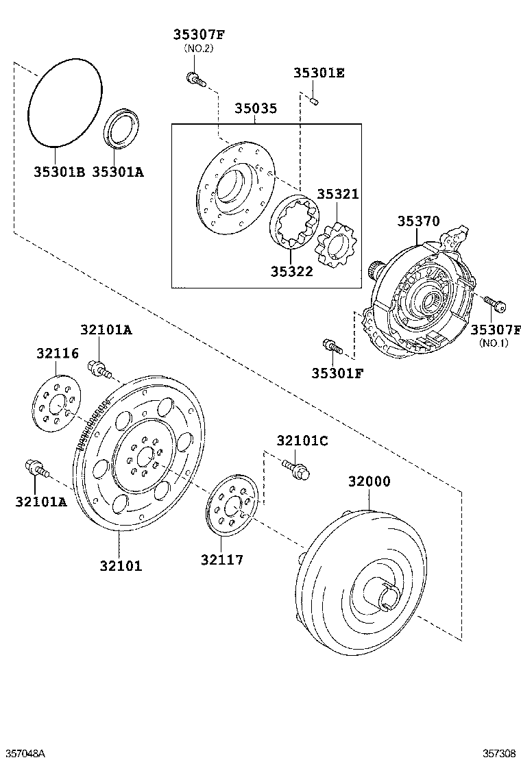 90105-A0059 BOLT, HEXAGON(FOR DRIVE PLATE SETTING) product image