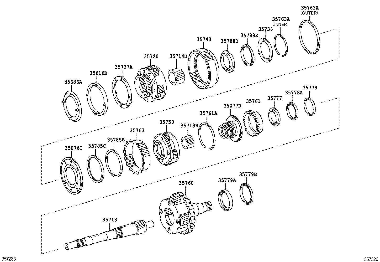 35760-60090 GEAR ASSY, REAR PLANETARY product image