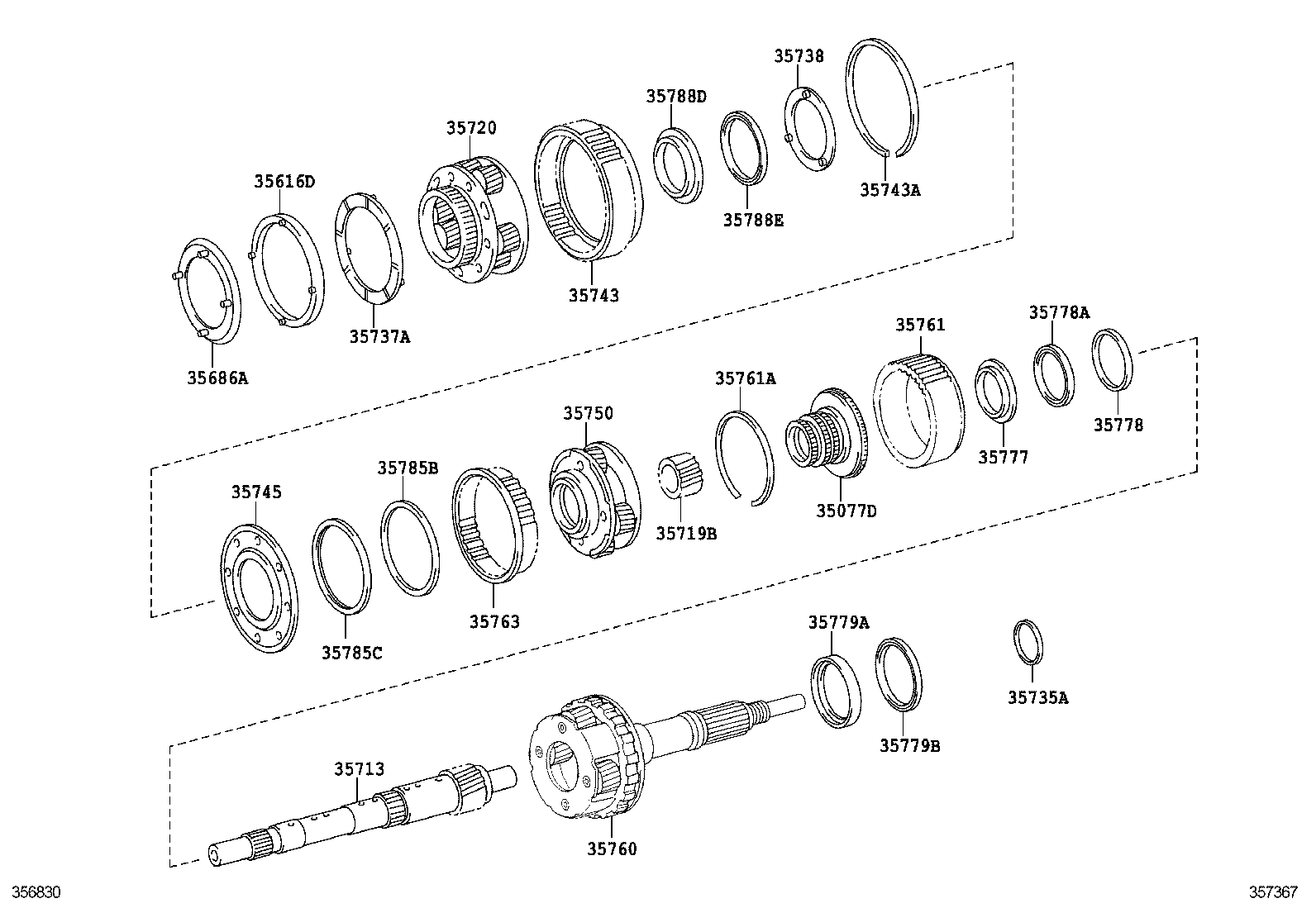 35735-30030 RING, PLANETARY OUTPUT SHAFT OIL SEAL product image