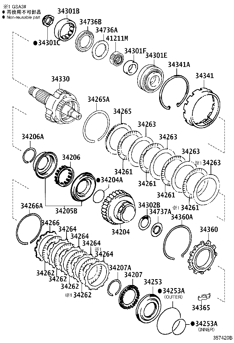 Toyota 41211-42010 PINION, DIFFERENTIAL DRIVE