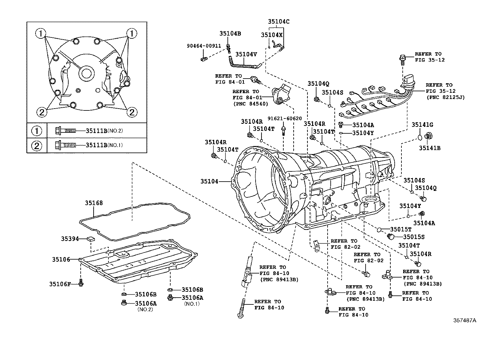 Toyota 35104-50040 CASE SUB-ASSY, AUTOMATIC TRANSMISSION