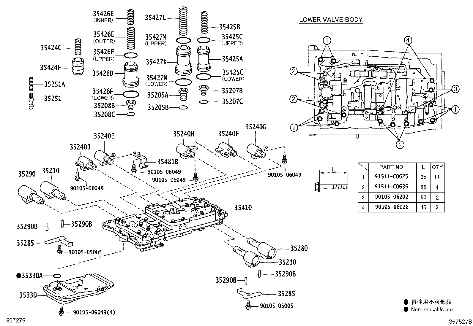 35410-50121 BODY ASSY, TRANSMISSION VALVE product image
