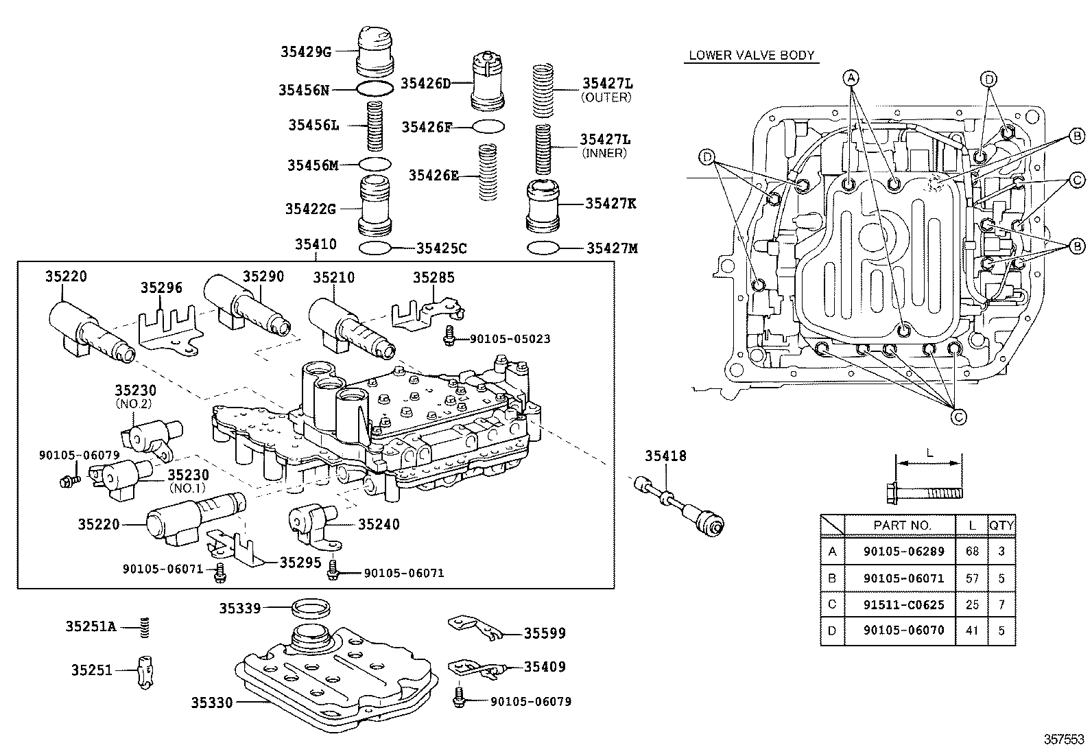 35410-73010 BODY ASSY, TRANSMISSION VALVE product image