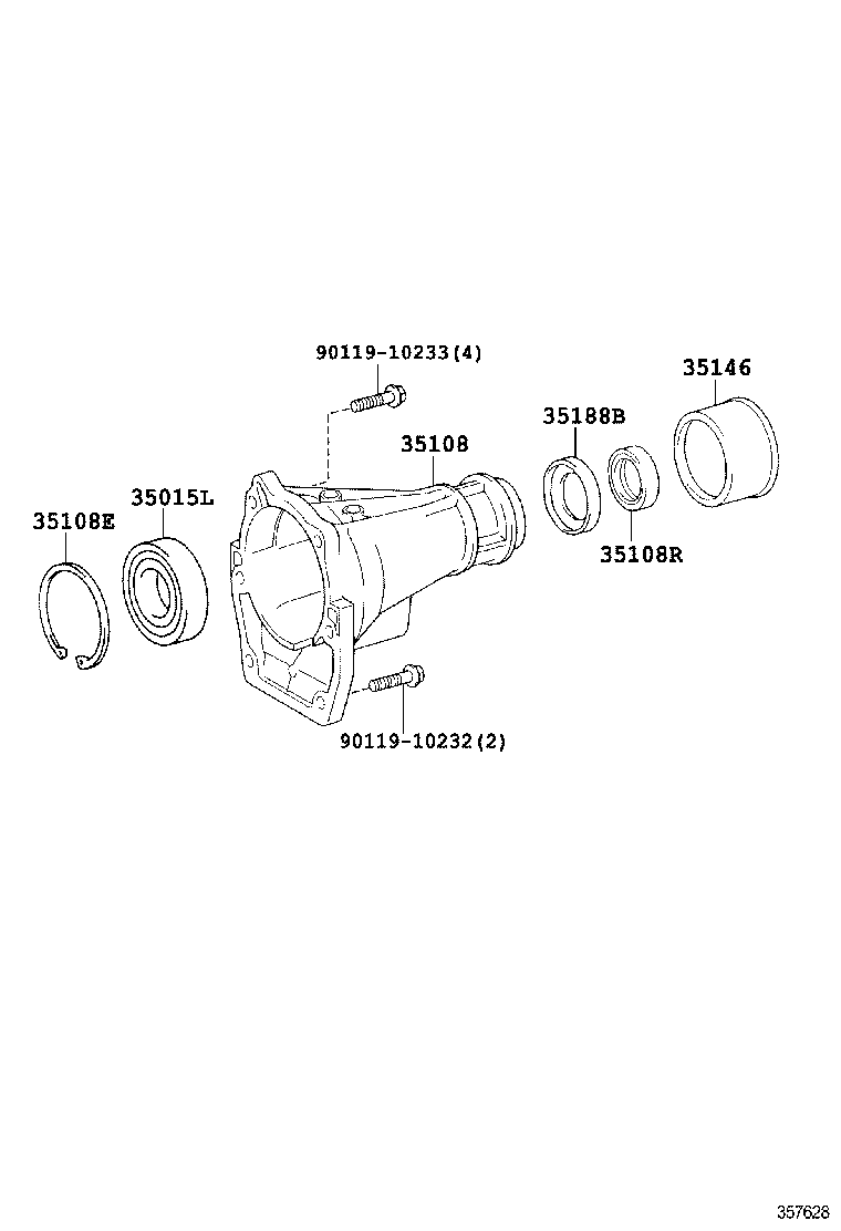 35108-0P010 HOUSING SUB-ASSY, EXTENSION (ATM) product image