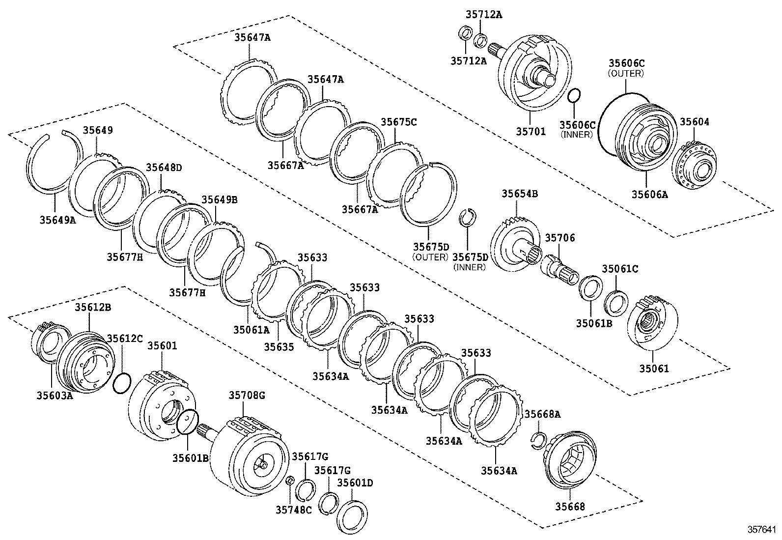 90301-99215 RING, O (FOR DIRECT CLUTCH PISTON) product image