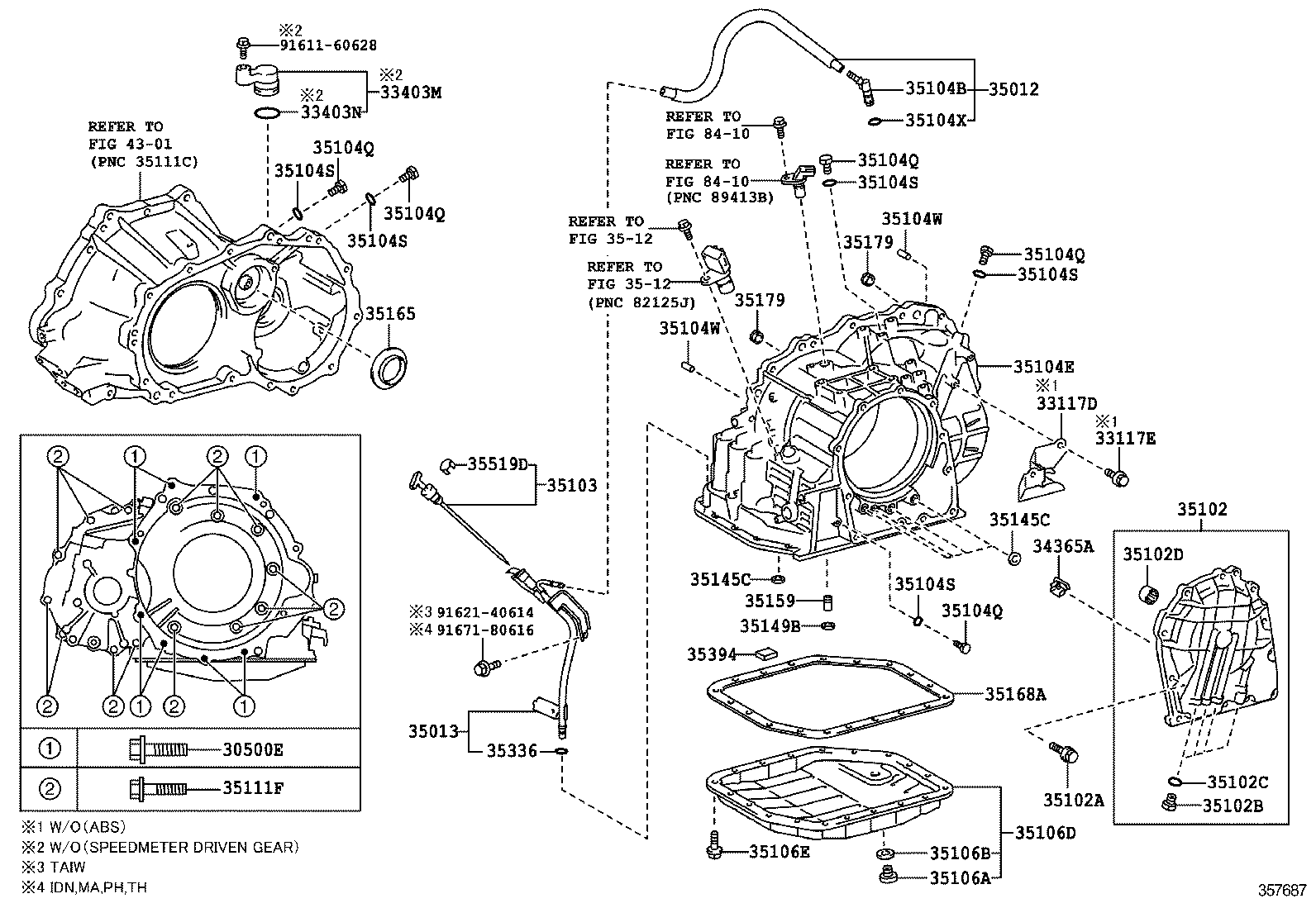 33403-0D010 COVER SUB-ASSY, SPEEDOMETER DRIVEN HOLE (ATM) product image