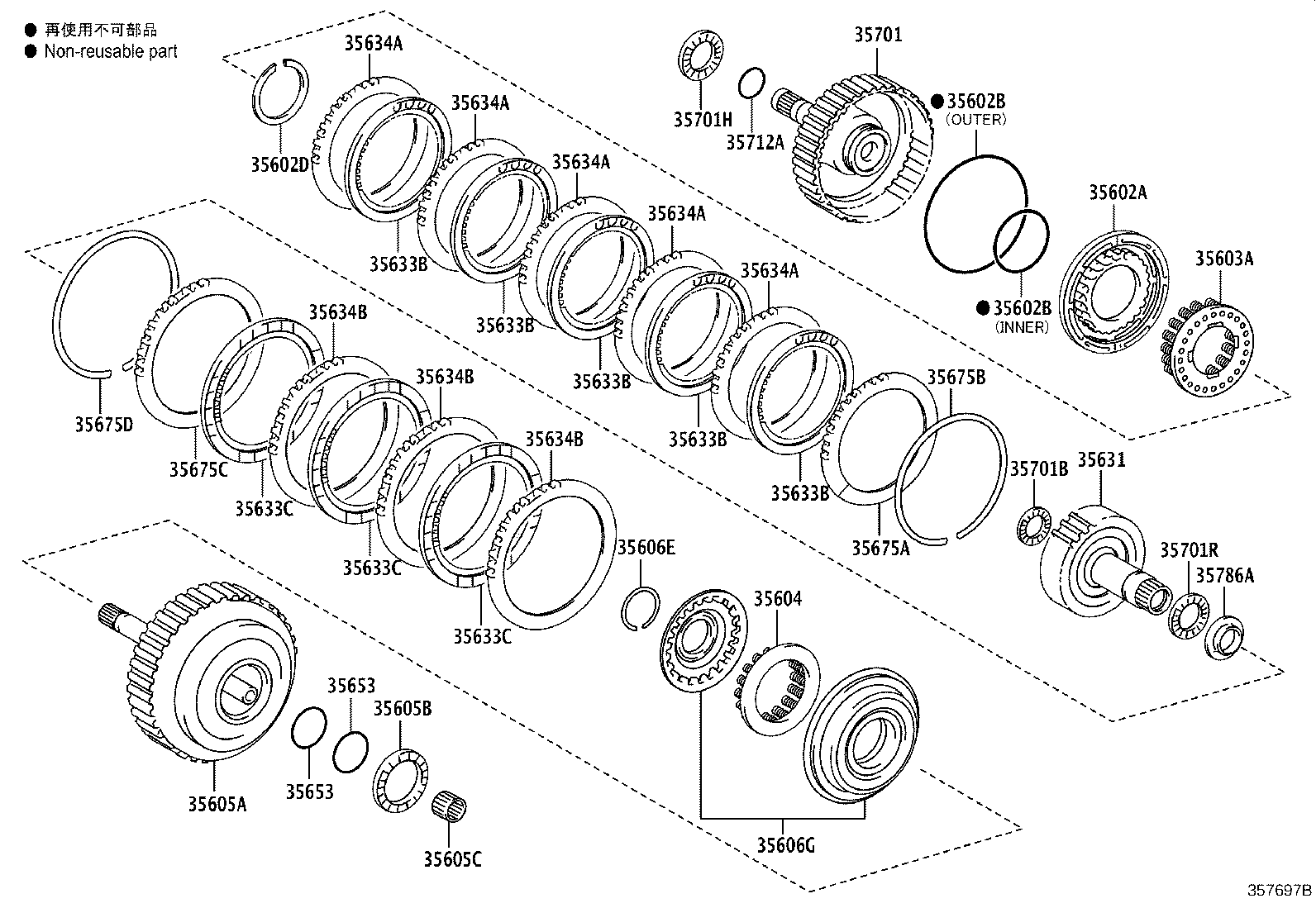 Toyota 34601-33030 DRUM SUB-ASSY, OVERDRIVE DIRECT CLUTCH