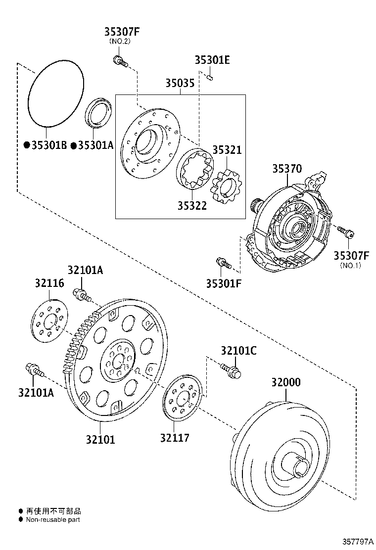 Toyota 3530B-48010 Genuine Toyota Part