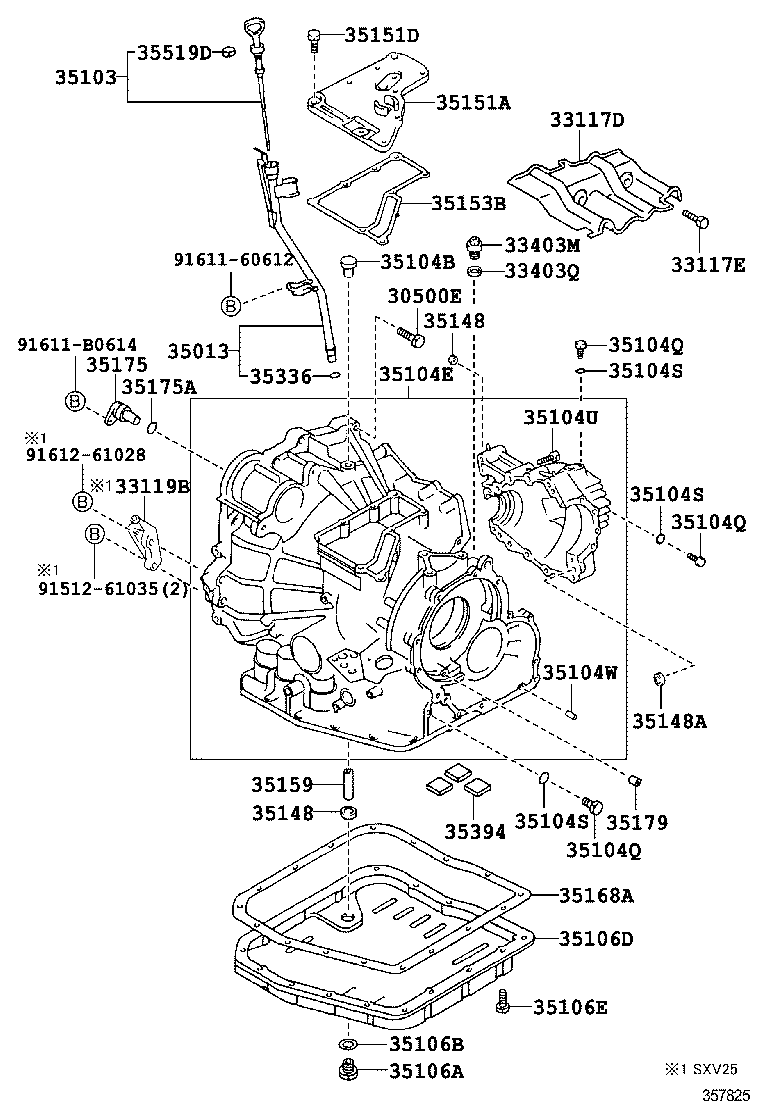 35013-33080 TUBE SUB-ASSY, TRANSMISSION OIL FILLER product image