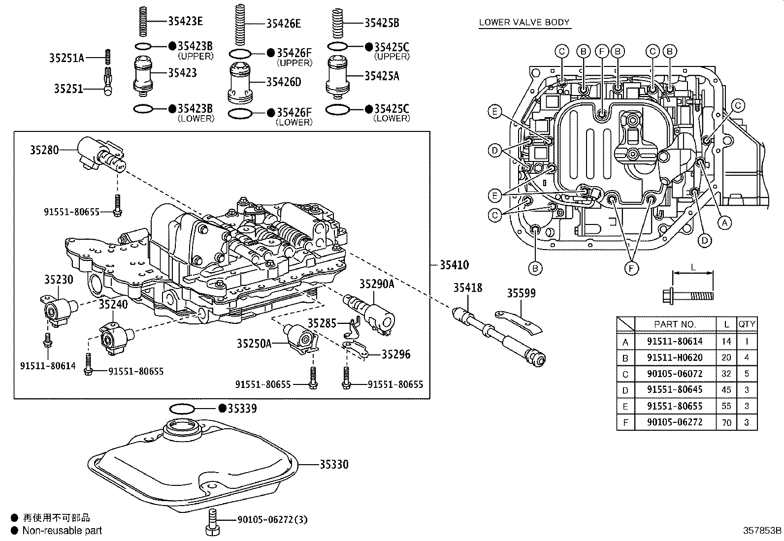 Toyota 35410-12790 BODY ASSY, TRANSMISSION VALVE
