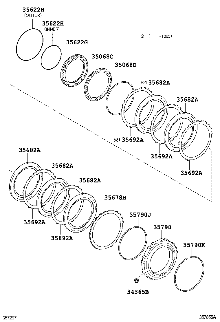 Toyota 35791-48010 CLUTCH ASSY, 1 WAY