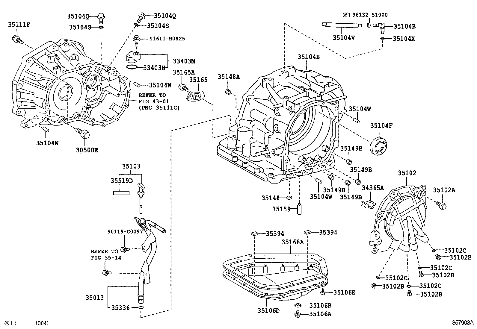 35013-0D080 TUBE SUB-ASSY, TRANSMISSION OIL FILLER product image