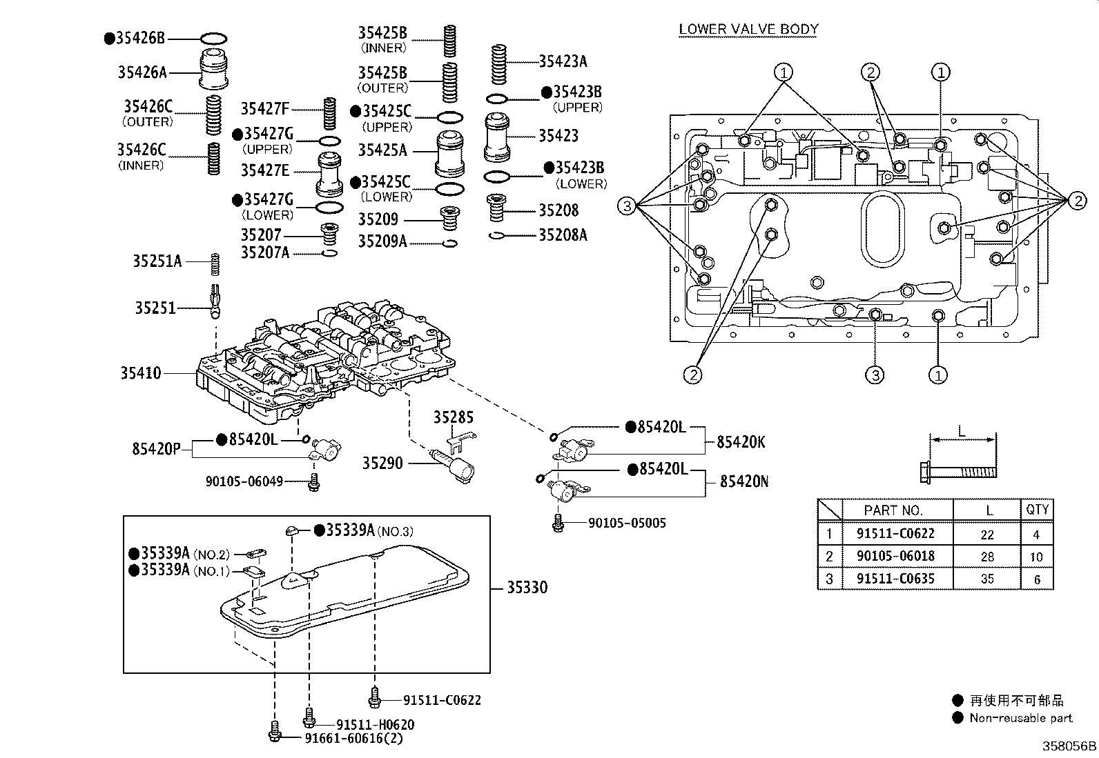 Toyota 35410-71080 BODY ASSY, TRANSMISSION VALVE