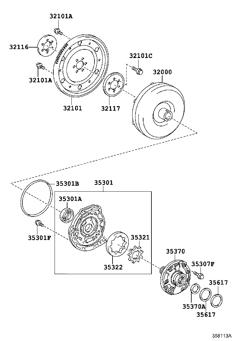 Toyota 35697-52010 RING, O (FOR FRONT OIL PUMP BODY)
