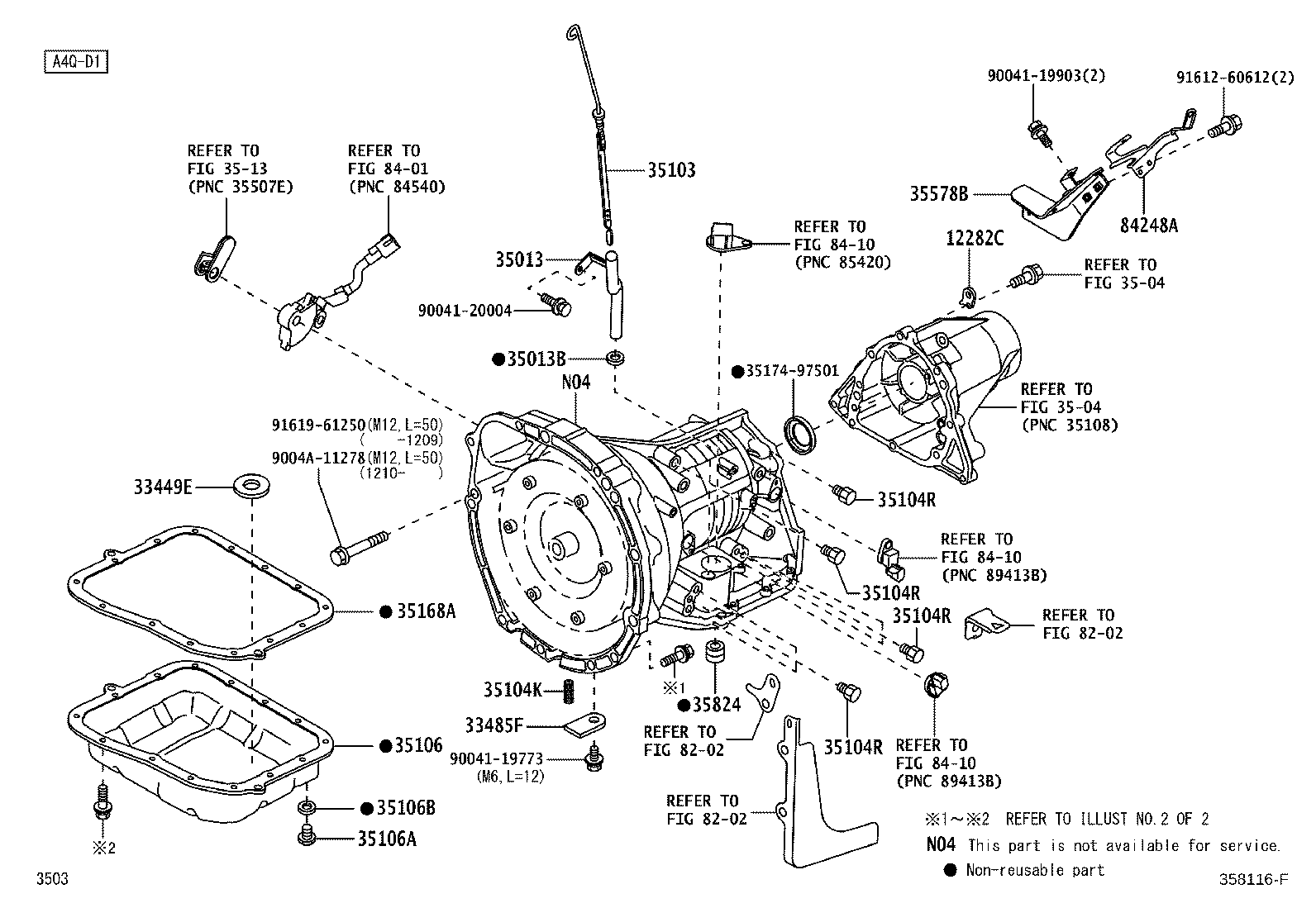 Toyota 35013-B1050 TUBE SUB-ASSY, TRANSMISSION OIL FILLER