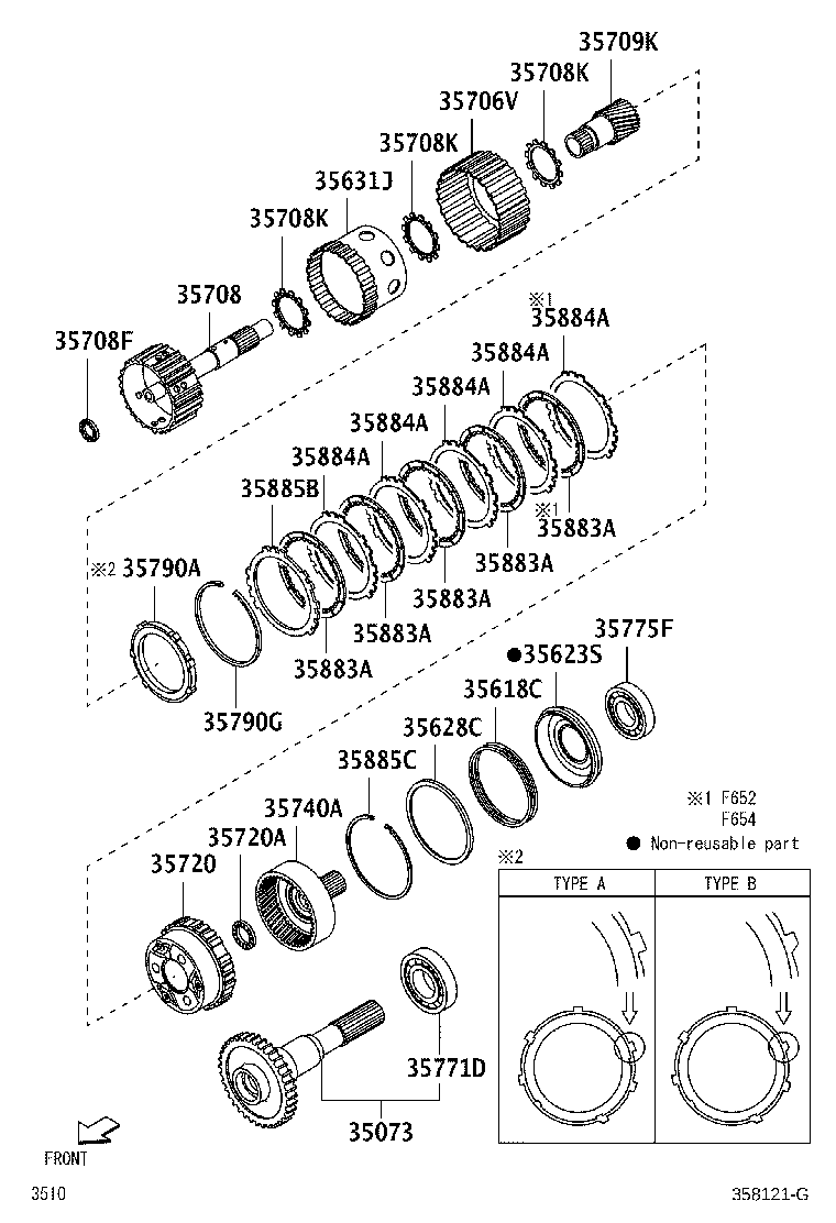 Toyota 35631-B1010 HUB, FORWARD CLUTCH, NO.1
