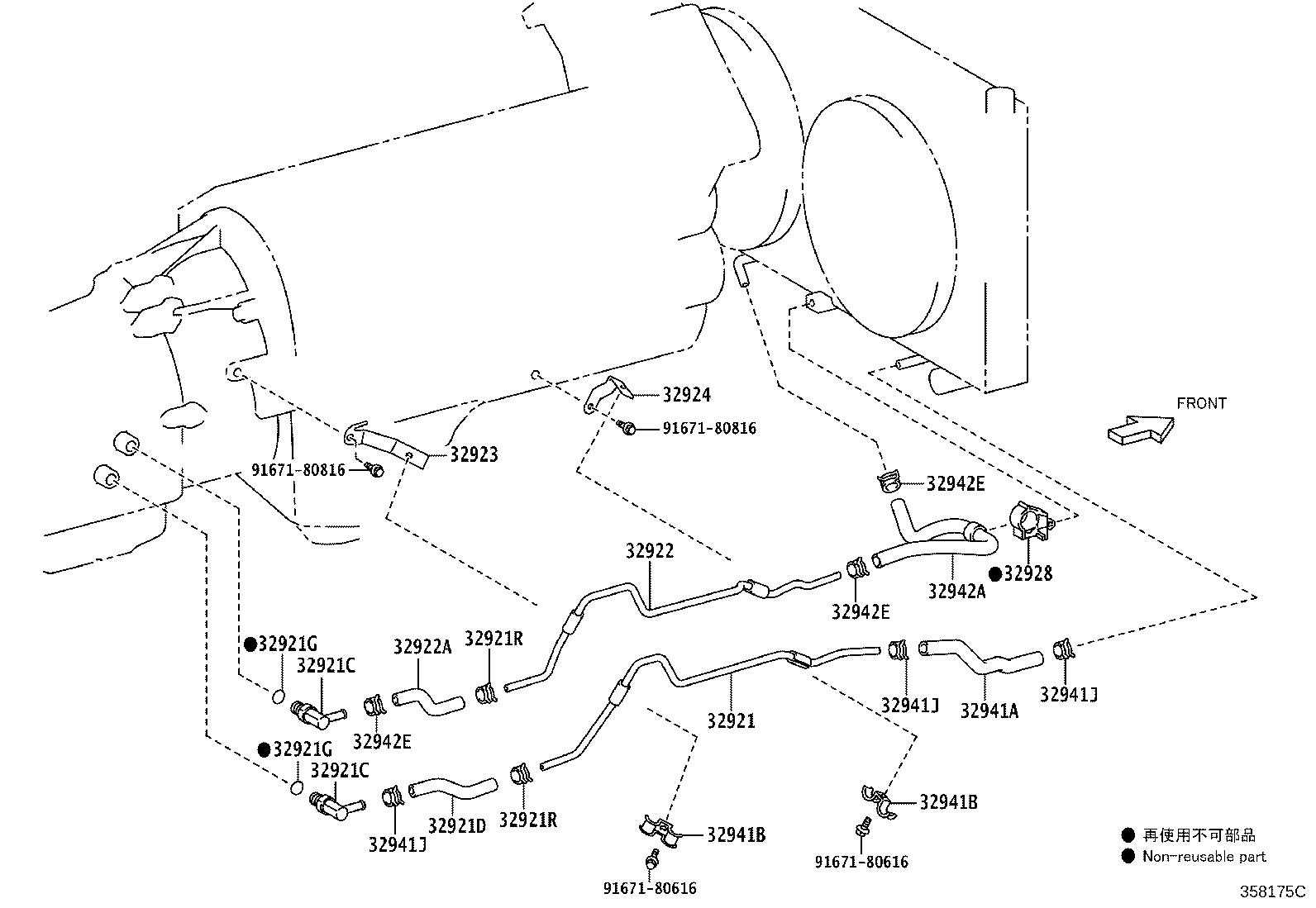 32921-30A40 TUBE, OIL COOLER INLET, NO.1 product image