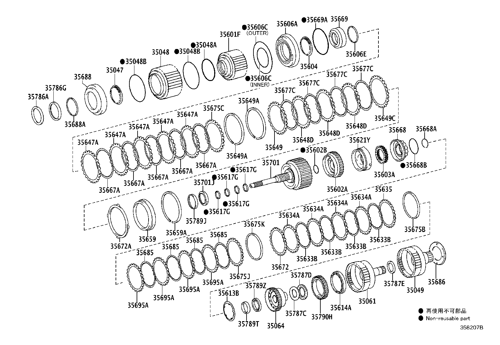 90301-74004 RING, O (FOR DIRECT CLUTCH PISTON) product image