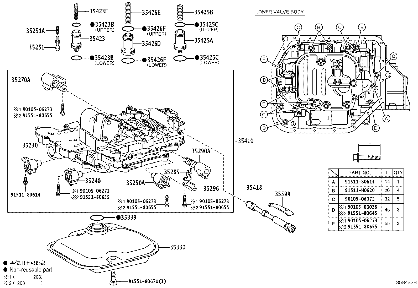 Toyota 35410-52161 BODY ASSY, TRANSMISSION VALVE