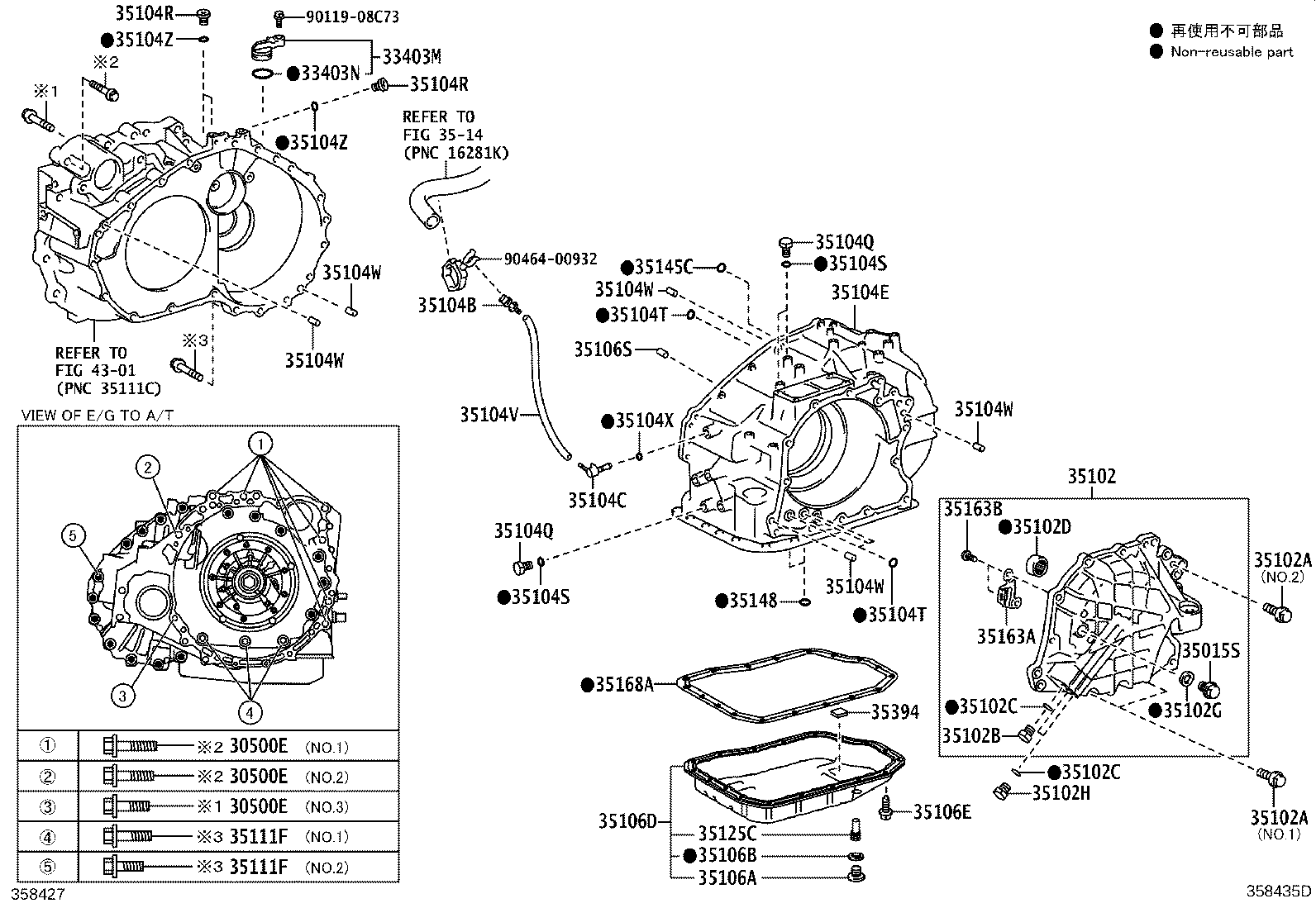 35102-33061 COVER SUB-ASSY, TRANSAXLE REAR product image